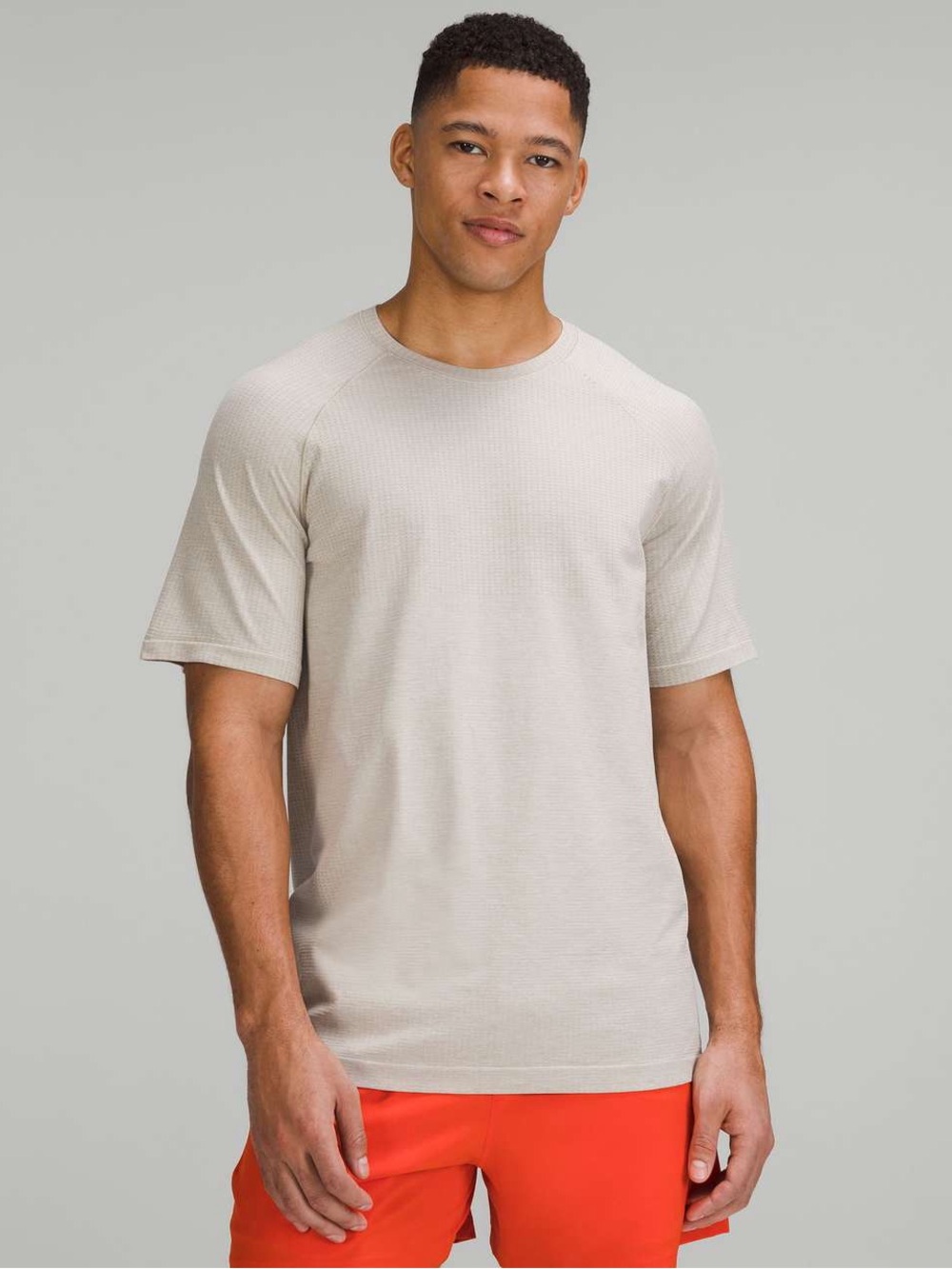 Lululemon Men’s Metal Vent Tech Shirt - Raw Linen / White